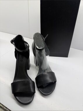 Alexander Wang Black Ankle-Strap Block Heels